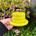 Load image into Gallery viewer, Neon Yellow Bubble Coaster &amp; Spro Mug
