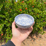 Load image into Gallery viewer, Blue Speckled Shallow Bowl
