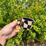 Load image into Gallery viewer, Wavy Checkered Espresso Mug
