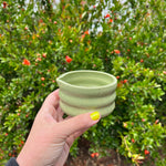 Load image into Gallery viewer, Curved Sage Greeen Matcha Bowl
