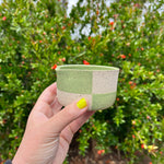 Load image into Gallery viewer, Checkered Sage Green Matcha Bowl #1
