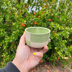 Load image into Gallery viewer, Checkered Sage Green Matcha Bowl #1
