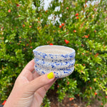 Load image into Gallery viewer, Curvy Blue Speckled Matcha Bowl
