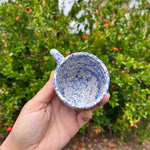 Load image into Gallery viewer, Blue Speckled Curved Mini Handle Mug
