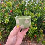 Load image into Gallery viewer, Sage Green Flower Matcha Bowl
