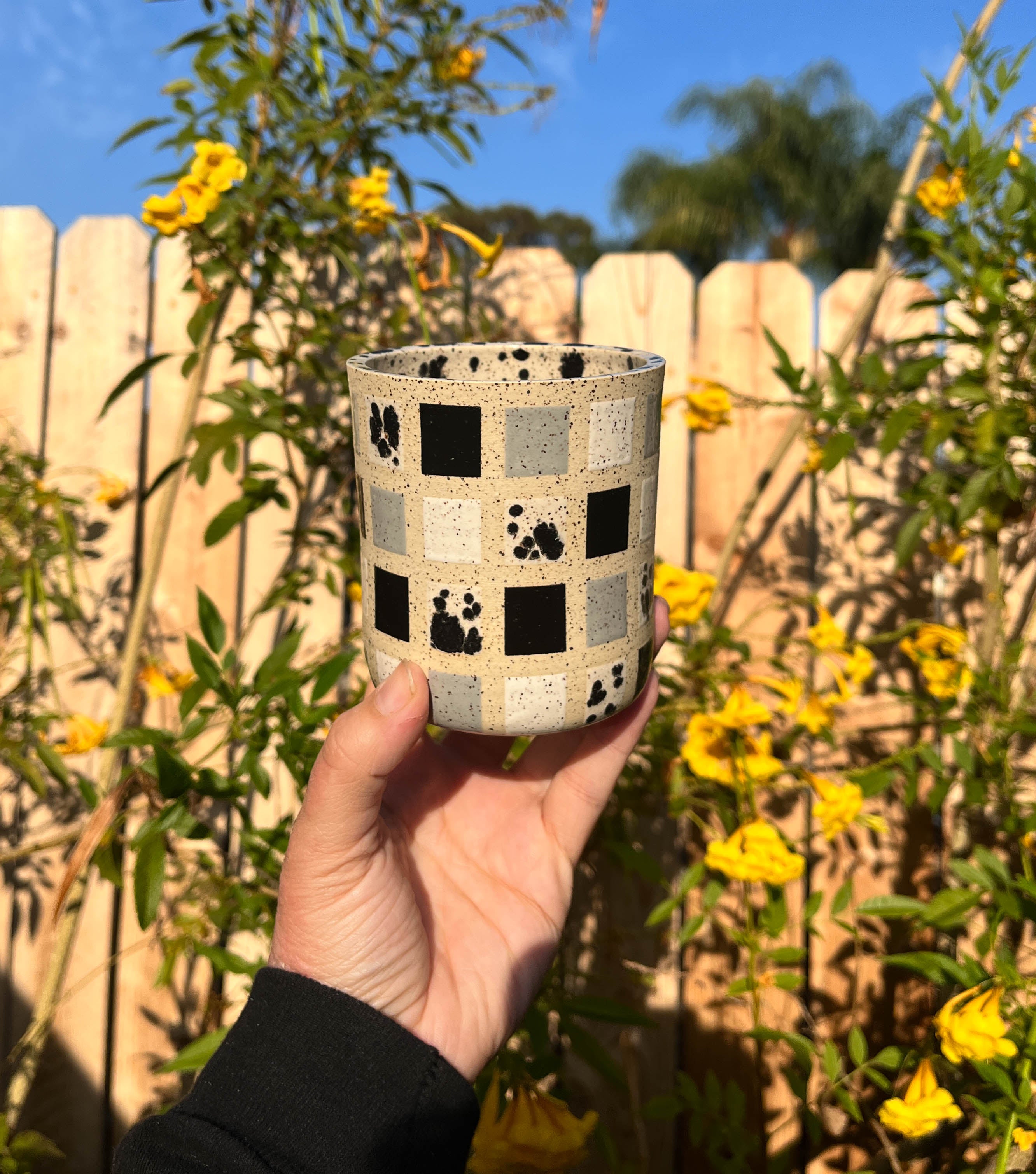 Monochrome Grid Mug