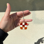 Load image into Gallery viewer, Translucent Amber &amp; Cream Keychain
