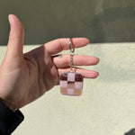 Load image into Gallery viewer, Translucent &amp; Opaque Lavender Keychain
