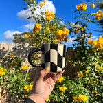 Load image into Gallery viewer, Wavy Checkered Handle Mug
