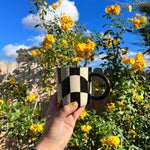 Load image into Gallery viewer, Wavy Checkered Handle Mug
