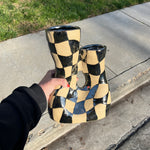 Load image into Gallery viewer, Chrome Checkered Vase
