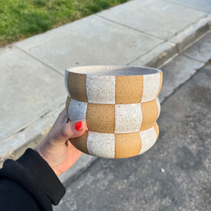 Curvy Checkered Planter