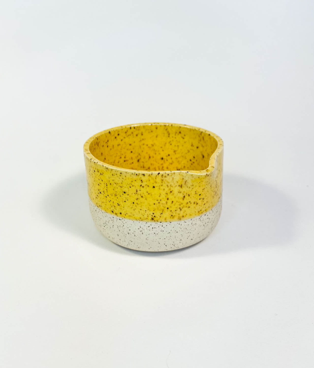 Yellow Speckled Matcha Bowl
