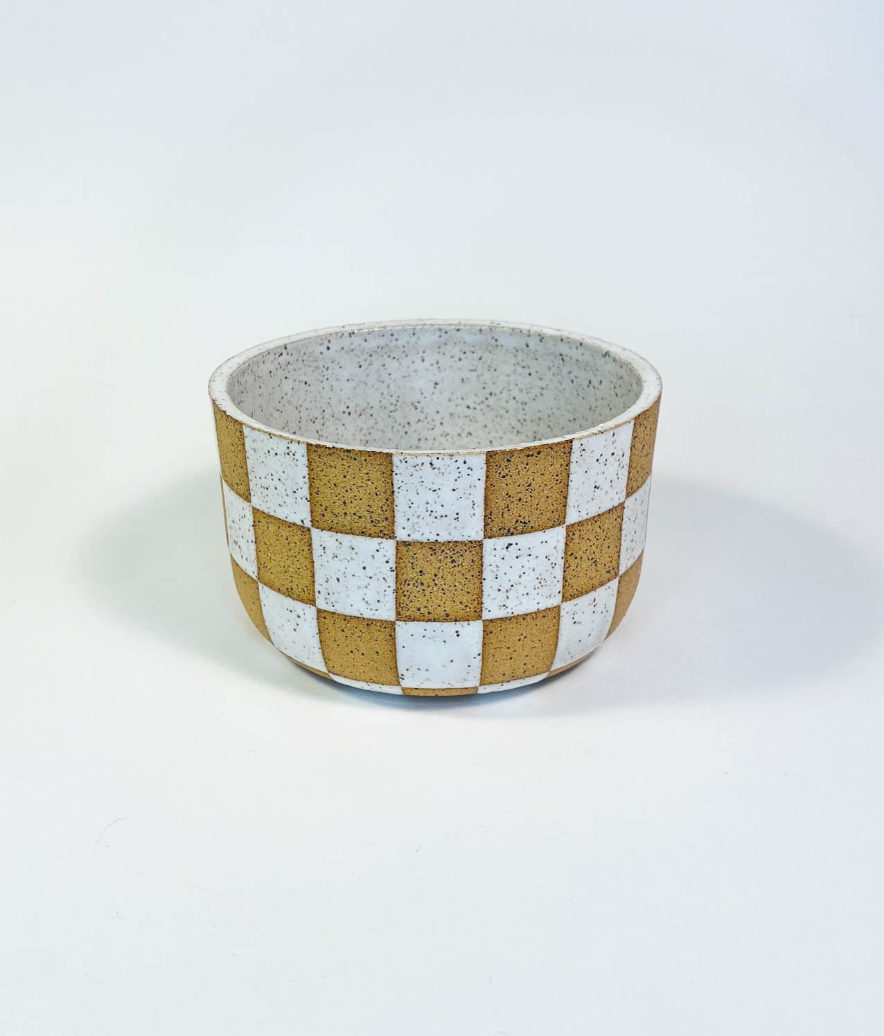 White Checkered Bowl